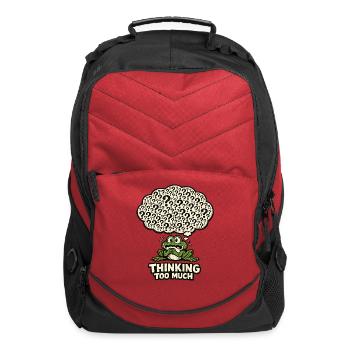 Thinking Too Much Frog - Computer Backpack - red - Front
