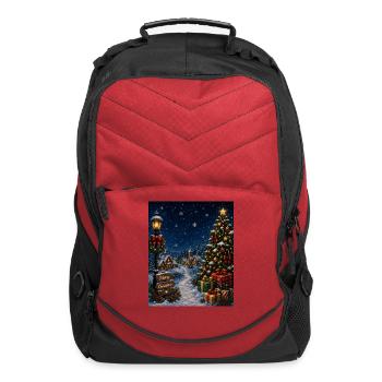 Snowlit Christmas Village - Computer Backpack - red - Front