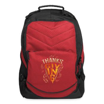 Thanks Giv In G Modern Logo For Thanksgiving - Computer Backpack - red - Front