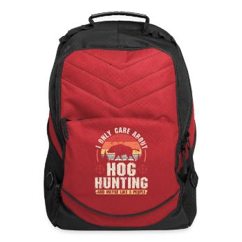 Boar Hunting Vintage Hog Hunter - Computer Backpack - red - Front