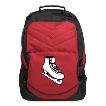Ice Skates or Ice Skating Shoes Boots with Blades - Computer Backpack - red - Front