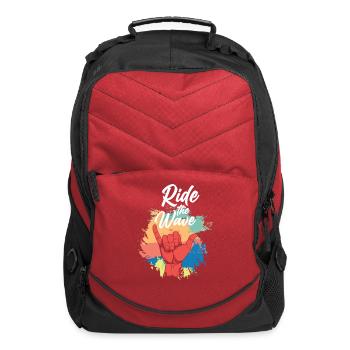 Surfer Hand Ride the Wave - Computer Backpack - red - Front