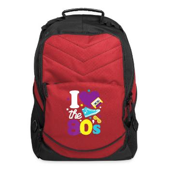 80s Clothes Premium - Computer Backpack - red - Front