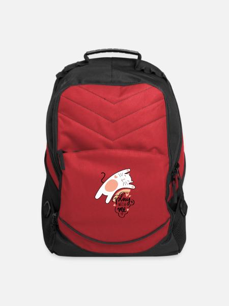 funny cat - Computer Backpack - red