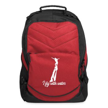 I Fly With Water Flyboard Flyboarding Water Sports - Computer Backpack - red - Front