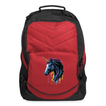 Neon Splash Unicorn - Computer Backpack - red - Front