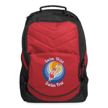 Wild Swimmer Swim Free Swimming In The Sea - Computer Backpack - red - Front