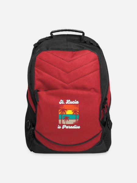 Vintage Sunset St. Lucia - Computer Backpack - red