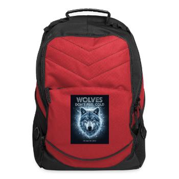 Wolves Don’t Feel Cold - Computer Backpack - red - Front