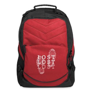 Wildest Trail Footprints - Computer Backpack - red - Front