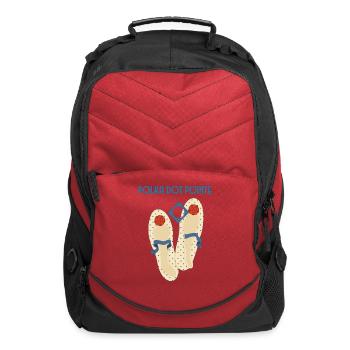 Polka Dot Pointe Flip Flops - Computer Backpack - red - Front