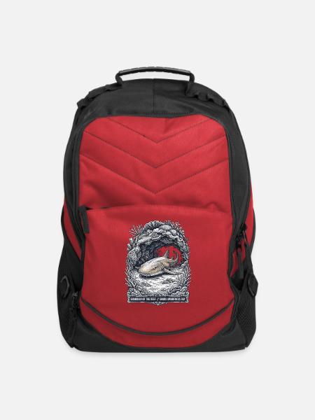 Dive into Shark Awareness - Computer Backpack - red