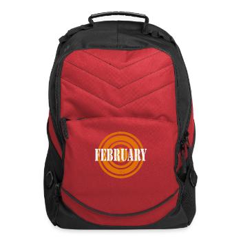 February Silver Word - Computer Backpack - red - Front