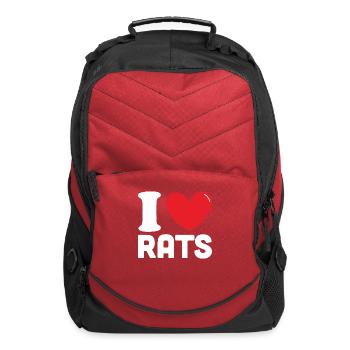 I Love rats, Best rat lover gift - Computer Backpack - red - Front