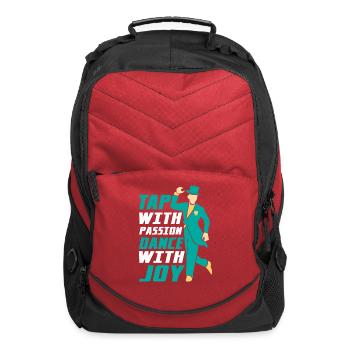 Tap With Passion Dance With Joy Tap Dancer Tap Dan - Computer Backpack - red - Front