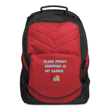 Black Friday Shopping Is My Cardio - Computer Backpack - red - Front