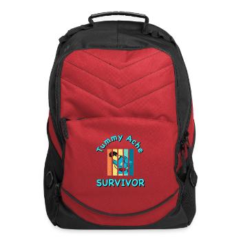 Tummy Ache Survivor - Computer Backpack - red - Front