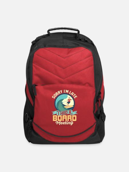 Sorry I'm Late I Had A Board Meeting Stand Up Padd - Computer Backpack - red