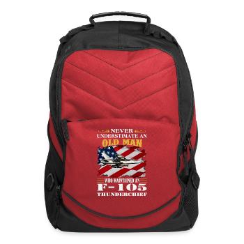 Never Underestimate an Old Man F105 - Computer Backpack - red - Front