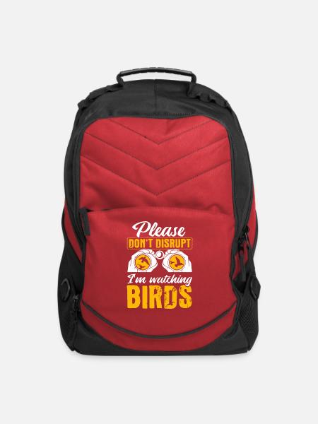 Please Don t Disrupt Watching Birds Birdwatching - Computer Backpack - red