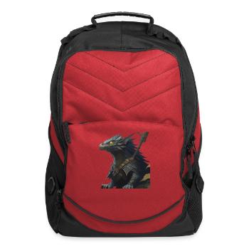 Threatening Ork Warriors In Armor Fantasy - Computer Backpack - red - Front