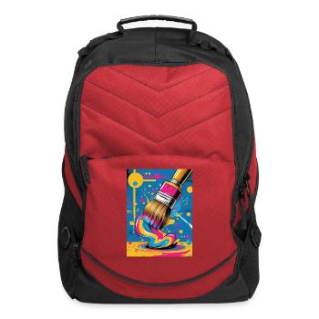 Vivid Splash Paintbrush - Computer Backpack - red - Front