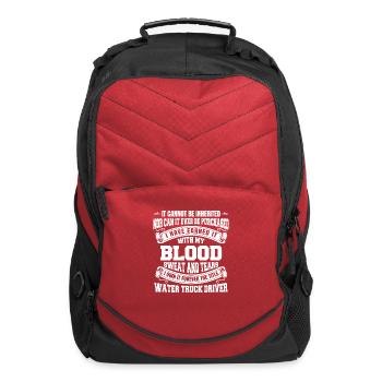 Truck Driver Water Water Truck Driver - Computer Backpack - red - Front