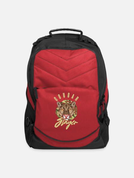 Cougar Slayer Wild Animal Big Cat Cougar Hunter - Computer Backpack - red