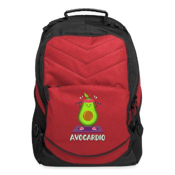 Avocado Cardio Workout Kawaii 80s - Computer Backpack - red - Front