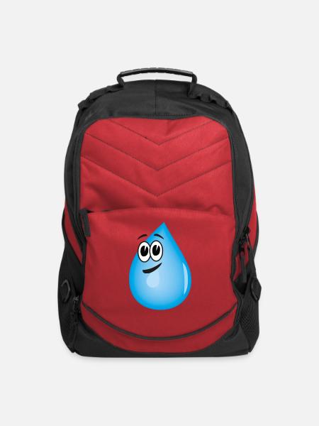 water drop - Computer Backpack - red