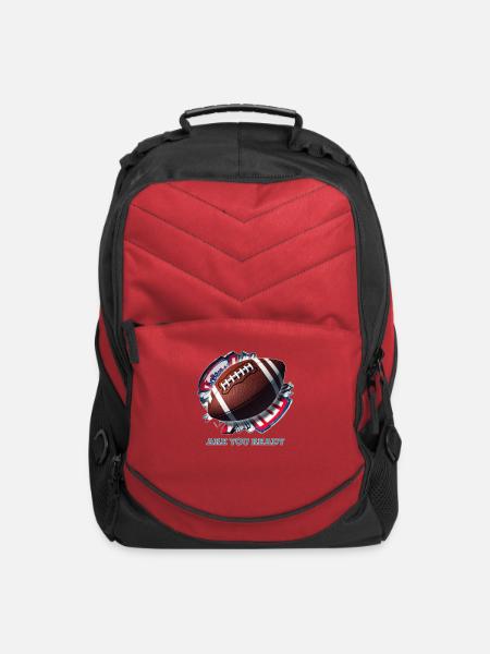 american football t-shirt - Computer Backpack - red
