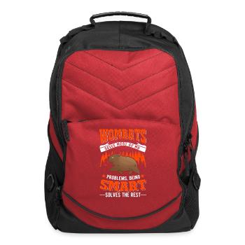 Australian Wombat Gift - Computer Backpack - red - Front