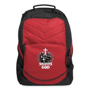 Soldiers of God | Christian Warrior Faith Design - Computer Backpack - red - Front