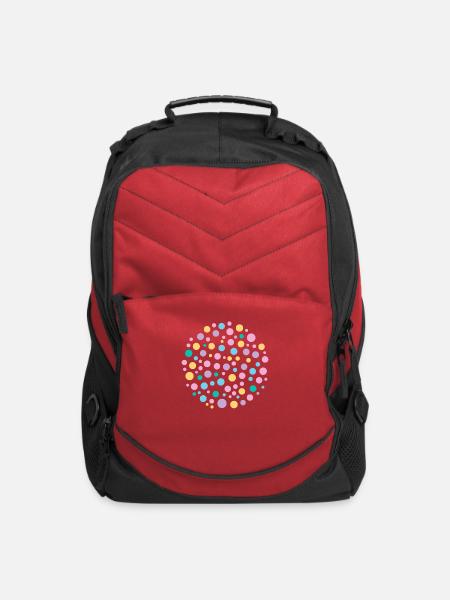 Dot International Day Polka Dots - Computer Backpack - red