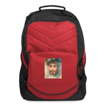 Religious Jesus Hand Painting T Shirt - Computer Backpack - red - Front