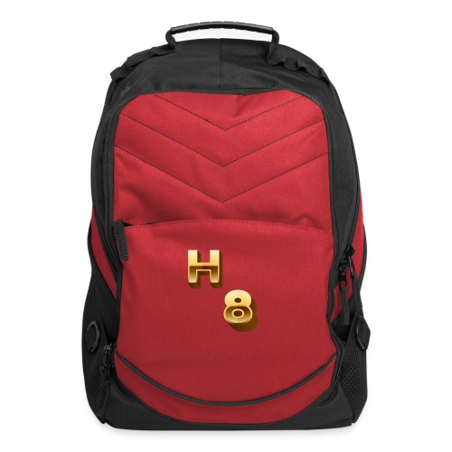 H 8 Letter & Number logo design - Computer Backpack