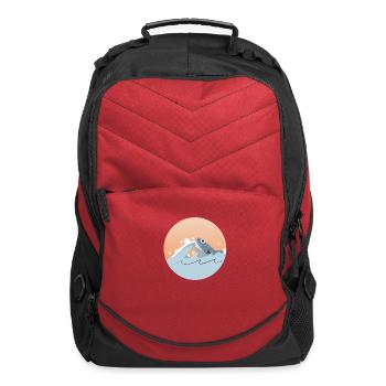 Shark in water - Computer Backpack - red - Front