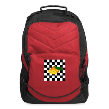 TANGERINE ON CHECKERS - Computer Backpack - red - Front