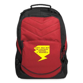 Lightning Bolt Electrical Engineer girl - Computer Backpack - red - Front