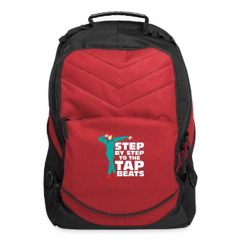 Step By Step To The Tap Beats Tap Dance Tap Dancer - Computer Backpack - red - Front