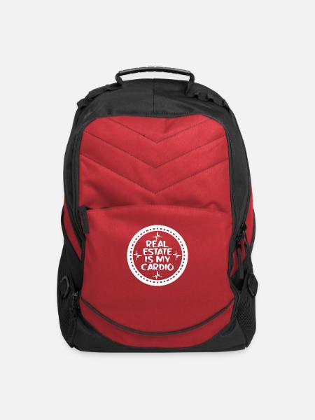 Real Estate Is My Cardio - Computer Backpack - red