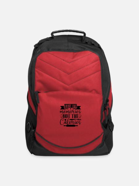 Count the Memories Not the Calories - Computer Backpack - red