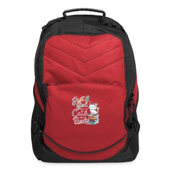 Just A Girl Who Loves Books And Cats - Funny Read - Computer Backpack - red - Front