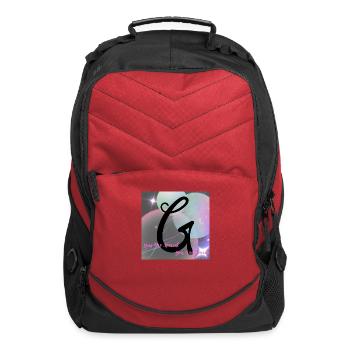 ALPHABET LETTERS- G - Computer Backpack - red - Front