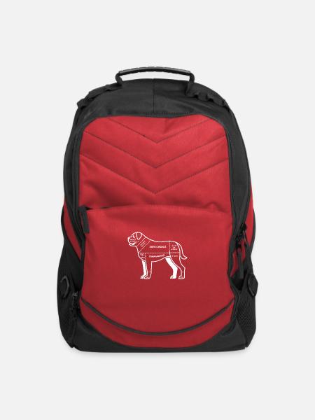 Dog Petting Guide - Computer Backpack - red