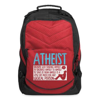 Atheist Facts Thoughful Thinker Ethical - Computer Backpack - red - Front
