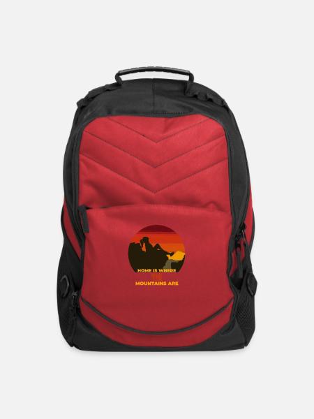 Home Is Where The Mountains Are - Computer Backpack - red