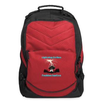 Unleashed Force: Lightning Bolt Strikes - Computer Backpack - red - Front