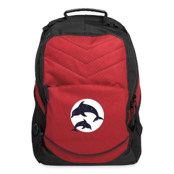 Night Swimming Aquaculturist Gift - Computer Backpack - red - Front
