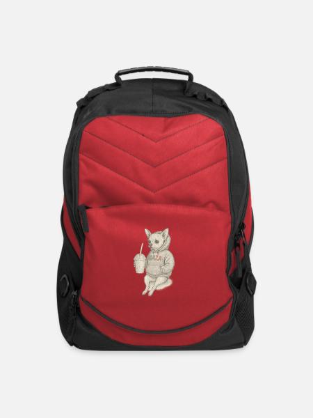 cute dog design - Computer Backpack - red